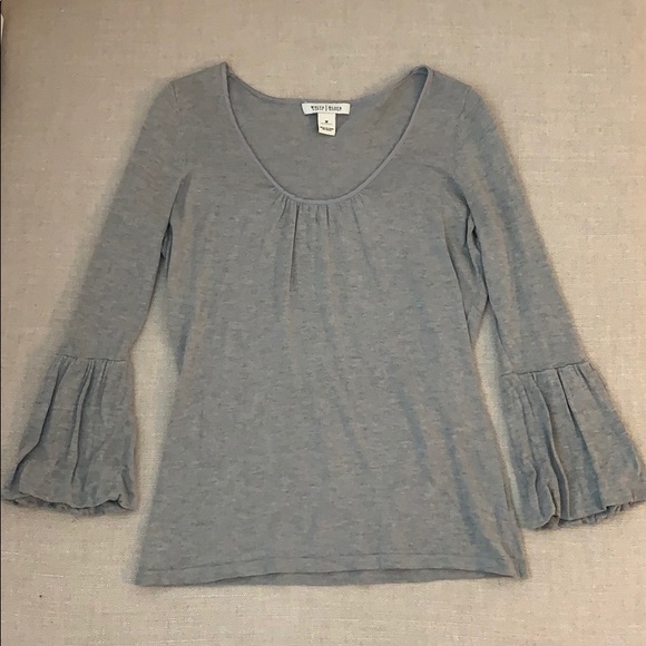 White House Black Market Tops - 🌸WHBM grey 3/4 long sleeve